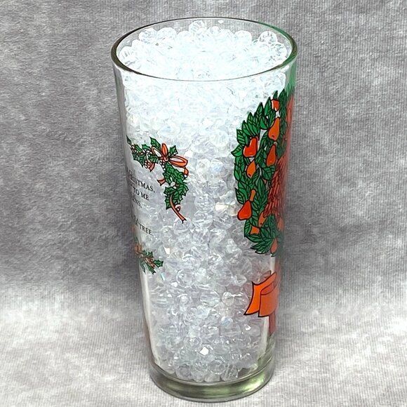 TS&T 12 Days Of Christmas 3rd Day French Hens Glass 6.25" Tumbler 16oz - Picture 4 of 11